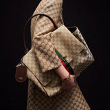Medium Classic Double G Canvas Tote |875018 FAFV9 9653