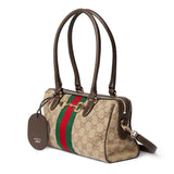 Medium Brown GG Canvas Boston Bag |866732 FAFV9 9653