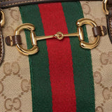 Medium Brown GG Canvas Boston Bag |866732 FAFV9 9653