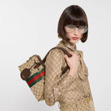 Medium Brown GG Canvas Boston Bag |866732 FAFV9 9653