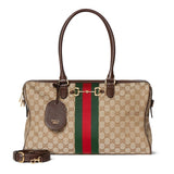 Large Brown GG Canvas Boston Bag |866734 FAFV9 9653