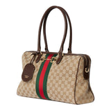 Large Brown GG Canvas Boston Bag |866734 FAFV9 9653