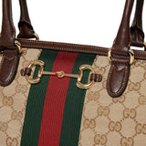 Large Brown GG Canvas Boston Bag |866734 FAFV9 9653