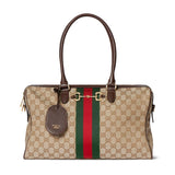 Large Brown GG Canvas Boston Bag |866734 FAFV9 9653
