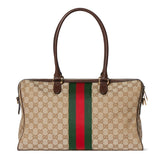 Large Brown GG Canvas Boston Bag |866734 FAFV9 9653