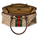 Large Brown GG Canvas Boston Bag |866734 FAFV9 9653