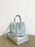 Toujours Vertical Tote Bag in Smoky Blue, Small Size |M2835OSOQ_M38Z