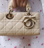 Mini Lady D-Joy Trench Handbag in Fine Lambskin |M0636OUQA_M73U
