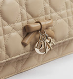 Mini Chain Handbag in Camel-Beige Lambskin| S0984OUQC_M10I