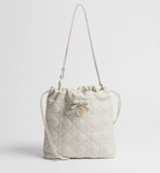 Mini Bucket Bag Latte Woven Lambskin| S2611OUQA_M030