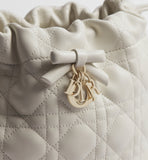 Mini Bucket Bag Latte Woven Lambskin| S2611OUQA_M030