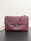 Maxi Flapbag Large Flap Bag in Dark Burgundy Grained Calfskin |AS6233-B24008-U8393