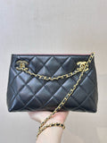 2026 Spring/Summer Collection Classic Small Tote Bag in Black Diamond-Quilted Lambskin |AS6248 B24030 94305