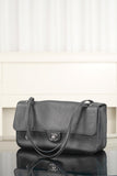 Spring/Summer 2026 Collection Large Flap Bag in Black Grained Calfskin| AS6231-B24008-94305