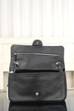 Spring/Summer 2026 Collection Large Flap Bag in Black Grained Calfskin| AS6231-B24008-94305