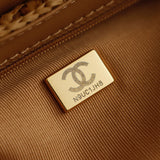 Spring/Summer 2026 Collection Mini Tote Bag in Dark Beige Raffia-Effect Woven Fabric| AS4416 B23791 U5552
