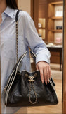 Panda-Print Color-Block Small Bucket Bag| AS5293 B20304 94305