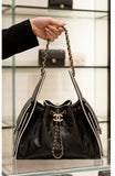 Panda-Print Color-Block Small Bucket Bag| AS5293 B20304 94305