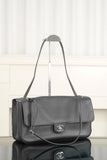 Maxi Flapbag Black Grained Calfskin |AS6231 B24008 94305