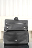 Maxi Flapbag Black Grained Calfskin |AS6231 B24008 94305
