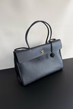 Large Shopping Bag - Black Premium Grained Calfskin Tote| AS6289 B24248 94305