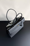 Large Shopping Bag - Black Premium Grained Calfskin Tote| AS6289 B24248 94305