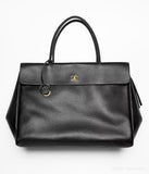 Large Shopping Bag - Black Premium Grained Calfskin Tote| AS6289 B24248 94305