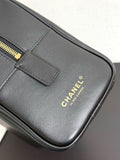 Large Bowling Bag, Black Full-Grain Calfskin|AS6211 B23874 94305