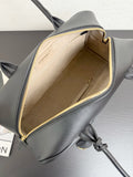 Large Bowling Bag, Black Full-Grain Calfskin|AS6211 B23874 94305