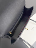 Preppy Coco Small Flap Bag in Black Shiny Grained Calfskin| AS6130 B23483 94305