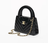 Mini Shopping Bag in Black Shiny Lambskin |AS4416 B23757 94305
