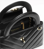 Mini Shopping Bag in Black Shiny Lambskin |AS4416 B23757 94305