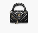 Mini Shopping Bag in Black Shiny Lambskin |AS4416 B23757 94305