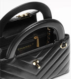 Mini Shopping Bag in Black Shiny Lambskin |AS4416 B23757 94305