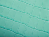 Small Shopping Bag in Mint Green Crocodile-Embossed Calfskin |AS6243 B24144 U8385