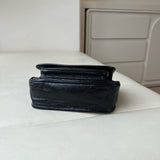 Niki Mini Chain Bag in Black Vintage Waxed Leather |8460870EN071000