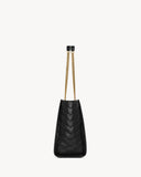 Medium Niki Tote Bag, Black Distressed Vintage Cowhide Leather| 8711510EN071000