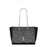 Niki Tote Bag in Black Vintage-Finished Crinkled Calfskin| 8711510EN041000
