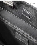 Niki Tote Bag in Black Vintage-Finished Crinkled Calfskin| 8711510EN041000