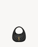 Icarino Black Quilted Nappa Leather Handbag 851689AAANG1000