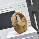 ICARINO Brown Quilted Suede Tote Bag| 8516891U8071632