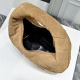 ICARINO Brown Quilted Suede Tote Bag| 8516891U8071632