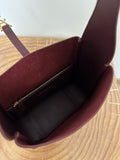 Le 5 à 7 Supple Rouge Legion/Burgundy Small Leather Shoulder Bag| 713938 AAAUQ 6475