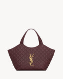 ICARE Burgundy Quilted Lambskin Extra-Large Tote Bag |858191AAANG6195