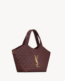 ICARE Burgundy Quilted Lambskin Extra-Large Tote Bag |858191AAANG6195