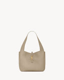 Small LE 5 À 7 BEA Beige Deer Leather or Cowhide Tote Bag 779029 AADUU 1346