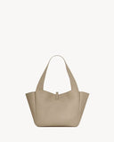 Small LE 5 À 7 BEA Beige Deer Leather or Cowhide Tote Bag 779029 AADUU 1346