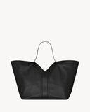 Y Tote Bag, Black Grained Calfskin |817602AAEB31000