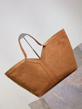 Y Dark Caramel Suede Tote Bag |817602C0X0W2924