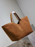 Y Dark Caramel Suede Tote Bag |817602C0X0W2924